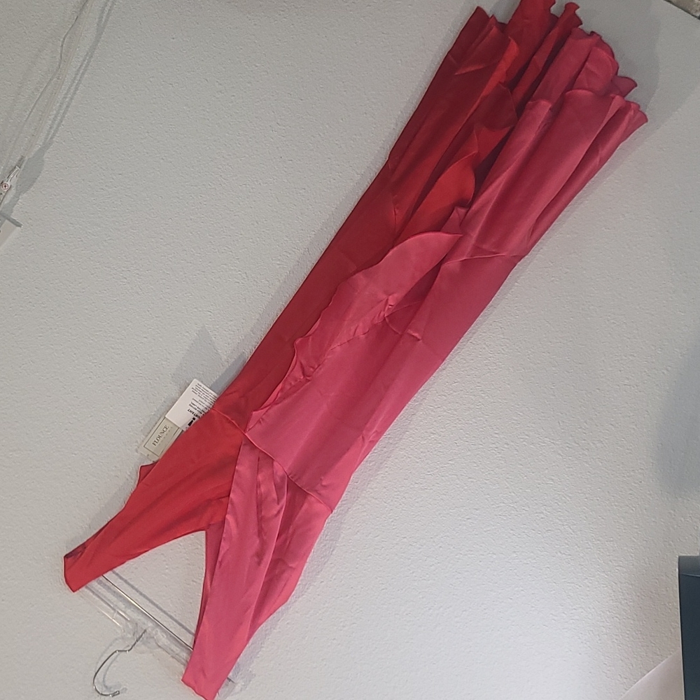 NWT Flounce London ASOS pink & red satin dress size 4
